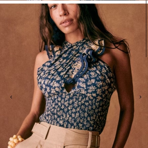 NWT Sezane Arabelle top cara print 34 2 - Picture 3 of 9
